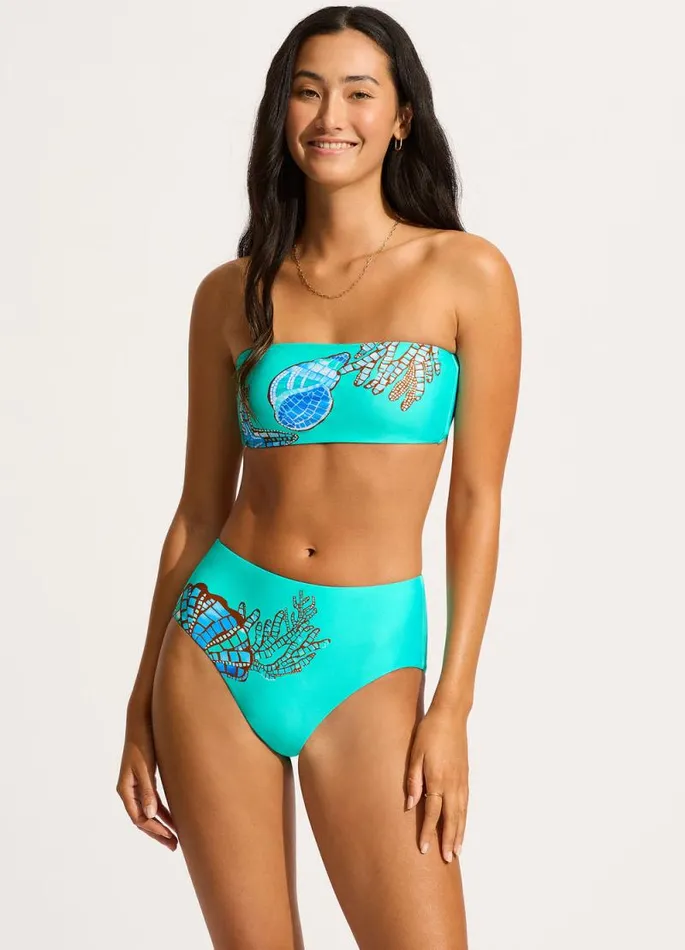 Seafolly Bandeau Women La Mer Bandeau Bikini Top 8211 Aquatic Blue