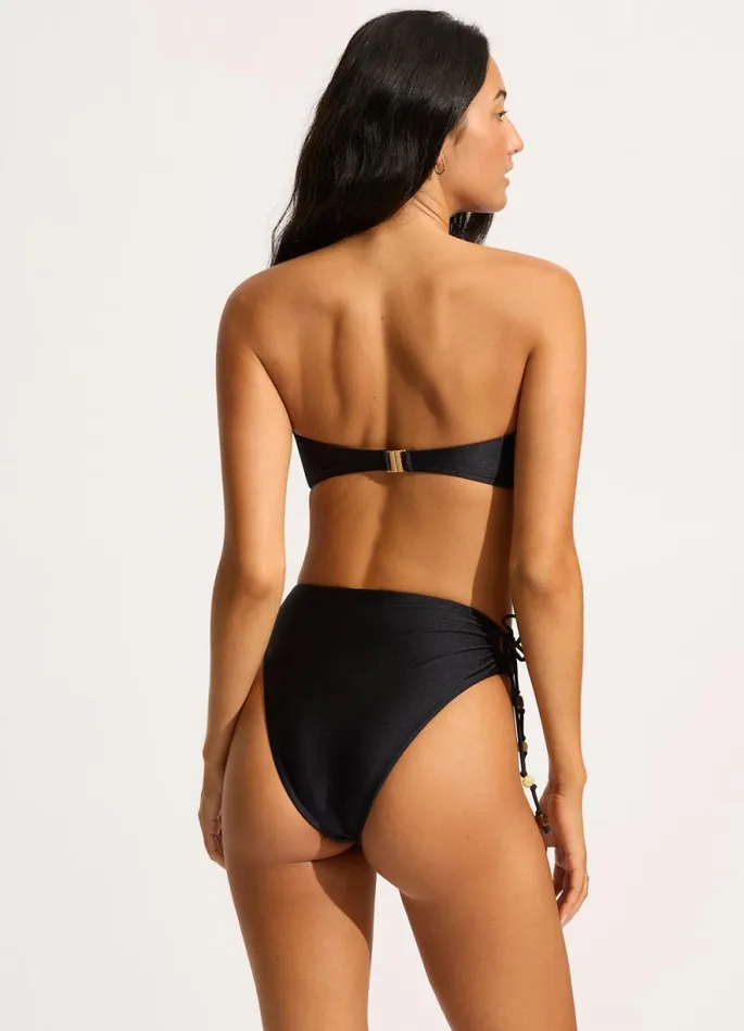 Seafolly Bandeau Women Palermo Ring Front Bandeau Bikini Top 8211 Black
