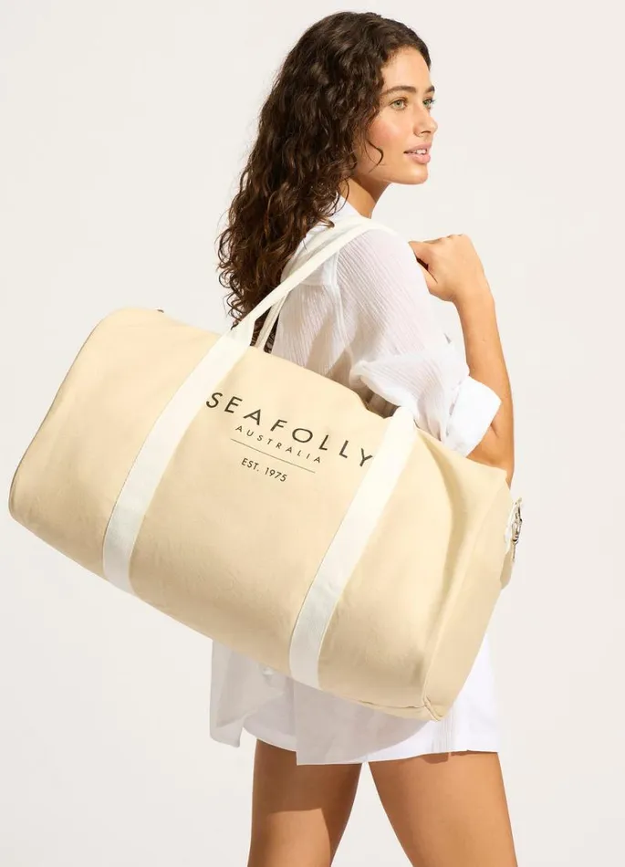 Seafolly Beach Bags Women Canvas Duffle Bag 8211 Sand