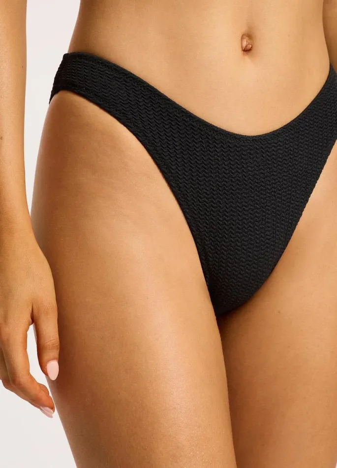Seafolly Brazilian Women Sea Dive High Cut Pant 8211 Black