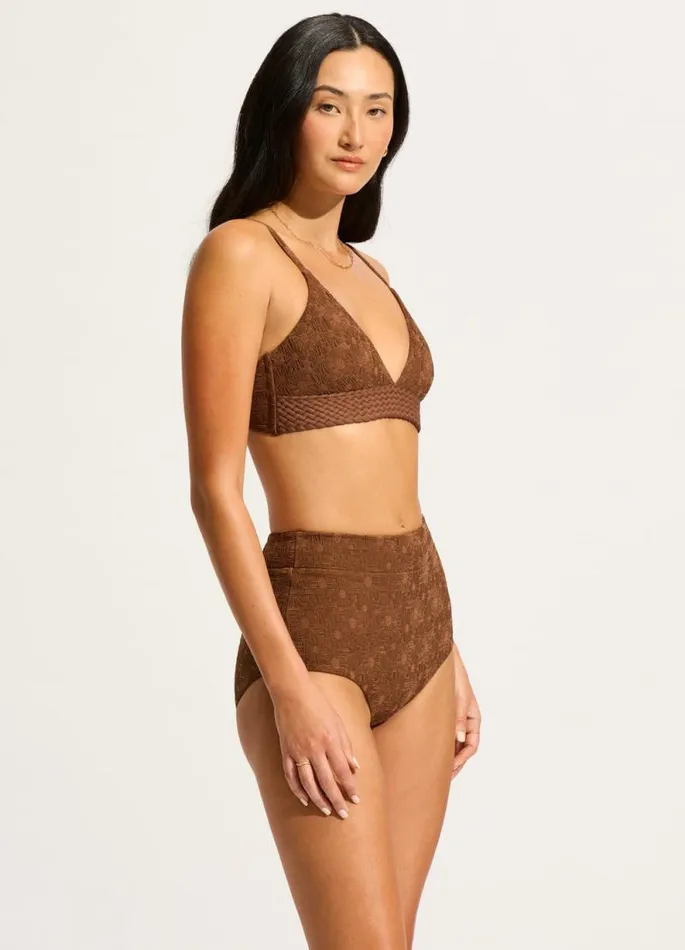 Seafolly High Waisted Women Marloe High Waisted Bikini Bottom 8211 Tiramisu