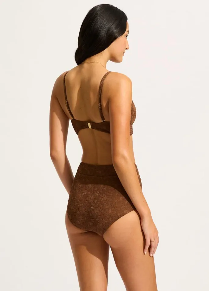 Seafolly High Waisted Women Marloe High Waisted Bikini Bottom 8211 Tiramisu