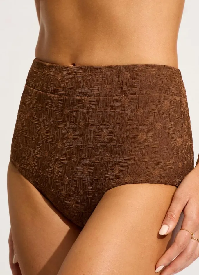 Seafolly High Waisted Women Marloe High Waisted Bikini Bottom 8211 Tiramisu