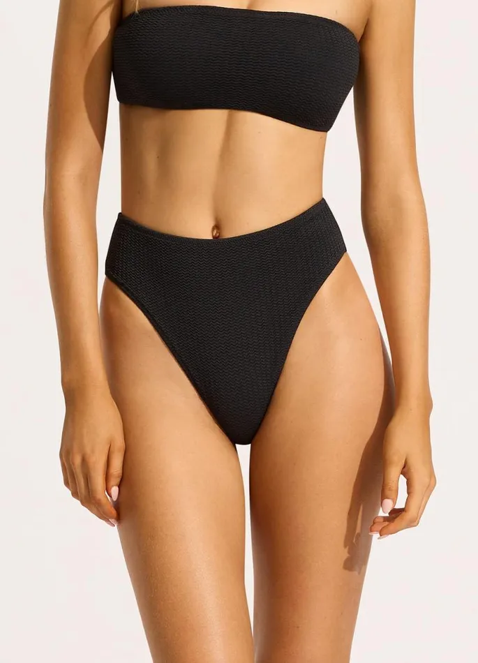 Seafolly High Waisted Women Sea Dive High Rise Pant 8211 Black
