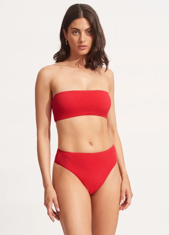 Seafolly High Waisted Women Sea Dive High Rise Pant 8211 Chilli Red