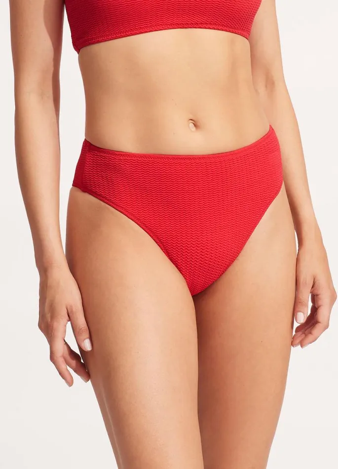 Seafolly High Waisted Women Sea Dive High Rise Pant 8211 Chilli Red