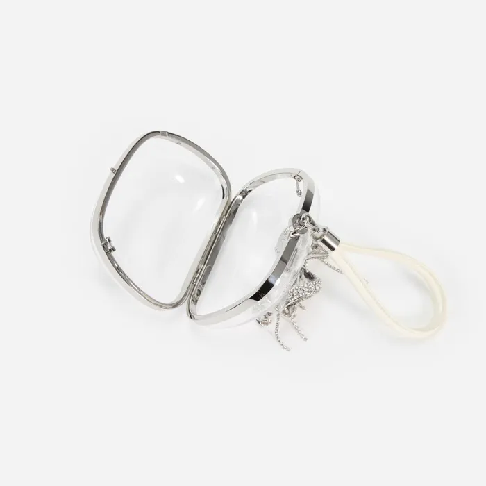 Self Portrait Handbags Women Clear Top Handle Clutch Bag
