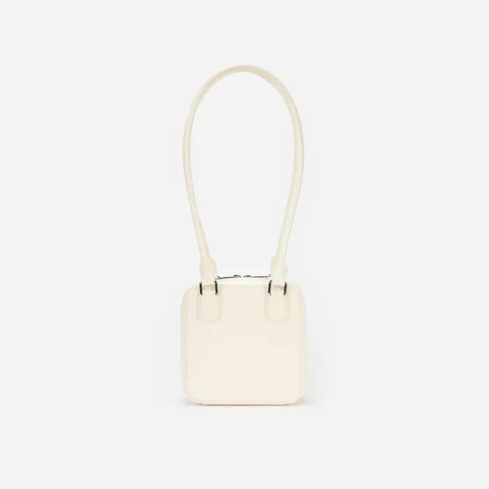 Self Portrait Handbags Women Cream Leather Square Shoulder Bag