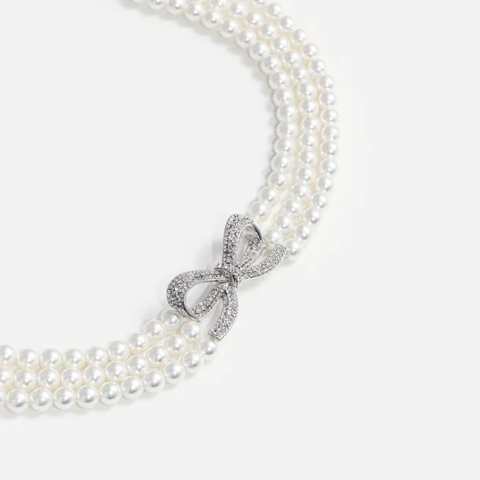 Self Portrait Jewellery Women Pearl Bow Choker