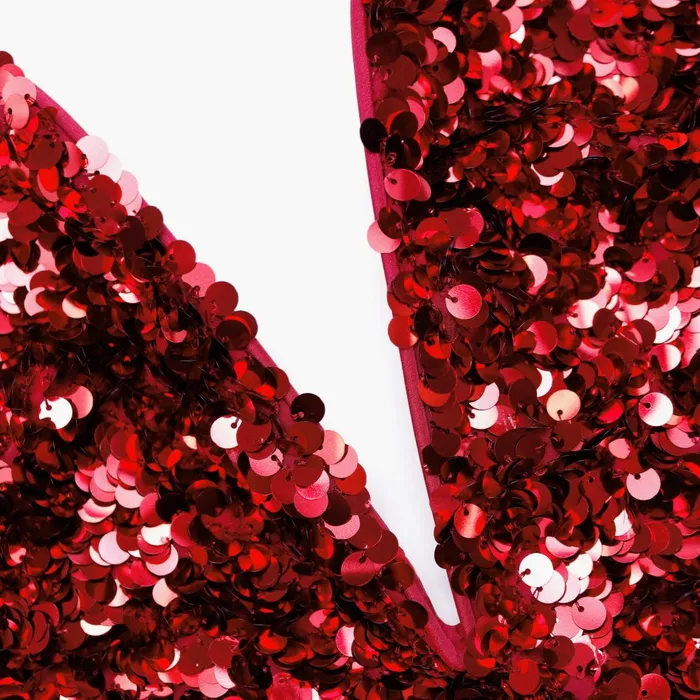 Self Portrait Tops Women Red 3D Sequin Top