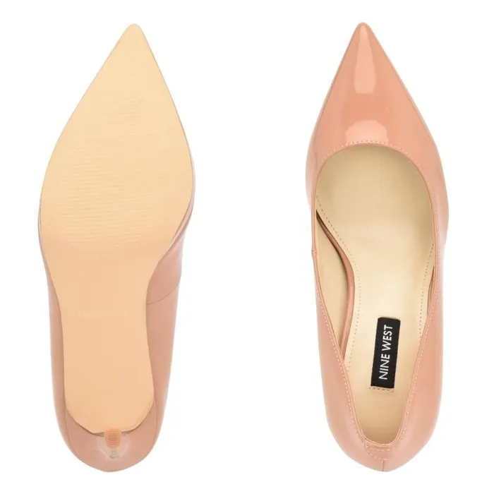 Shelbe Platform Pumps Nude Patent Women Nine West Heels Shelbe Platform Pumps Nude Patent Women Nine West Heels