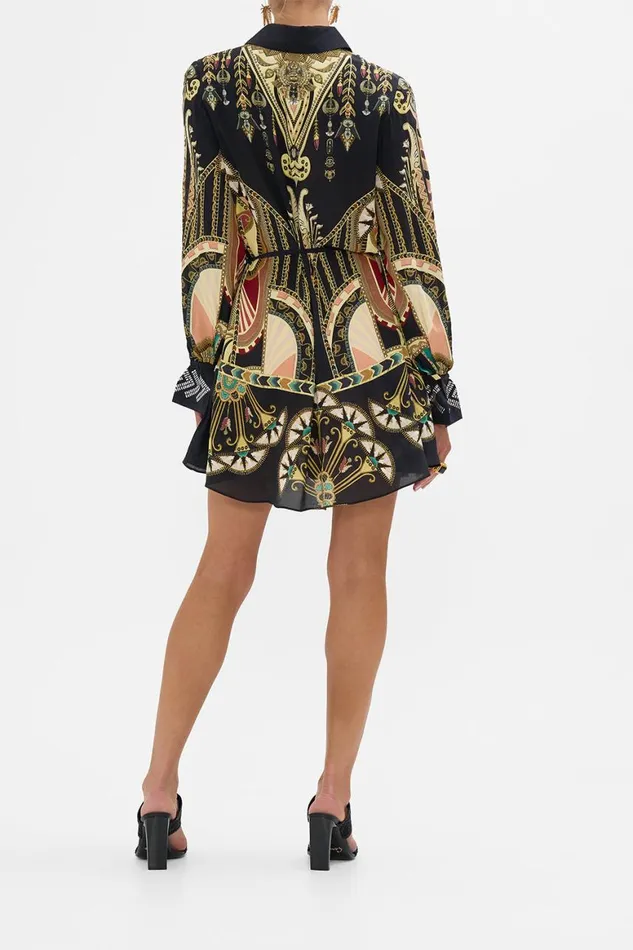 SHIFT SHIRT DRESS WITH GILDED MESH CUFF THEY CALLED HER NEFERTARI They Called Her Nefertari Womens Camilla Dresses SHIFT SHIRT DRESS WITH GILDED MESH CUFF THEY CALLED HER NEFERTARI They Called Her Nefertari Womens Camilla Dresses