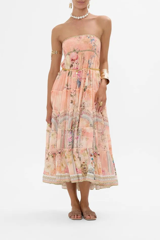 SHIRRED WAIST TIERED CIRCLE SKIRT THE JEWELLERY PALACE The Jewellery Palace Womens Camilla Skirts