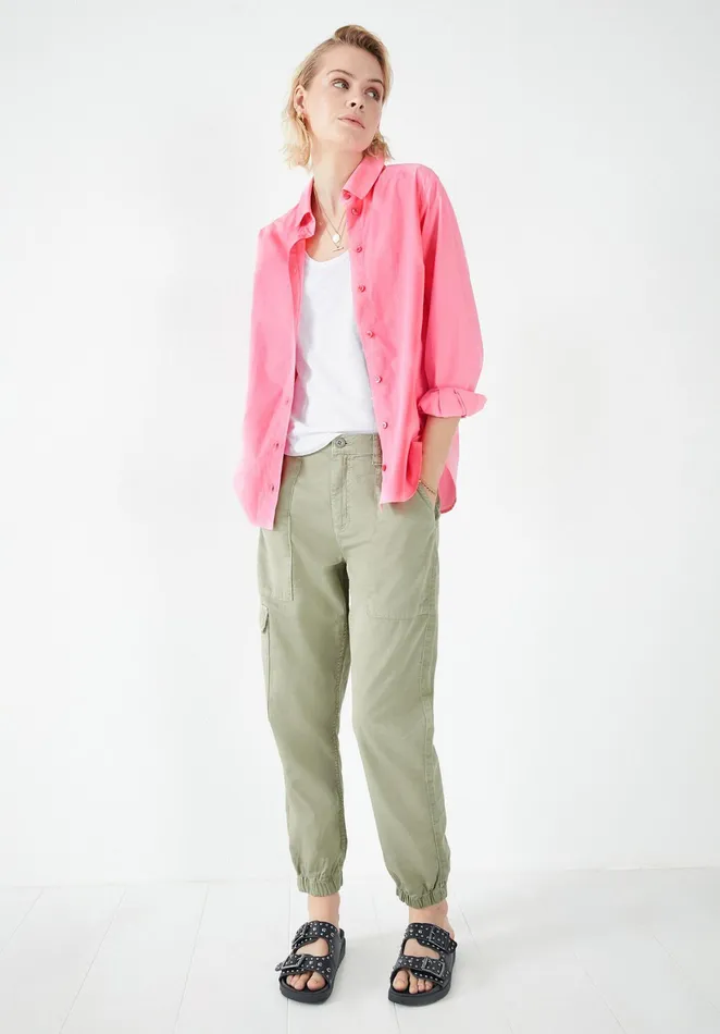 Shirts and Blouses Women Hush Asha Relaxed Poplin Shirt Pink