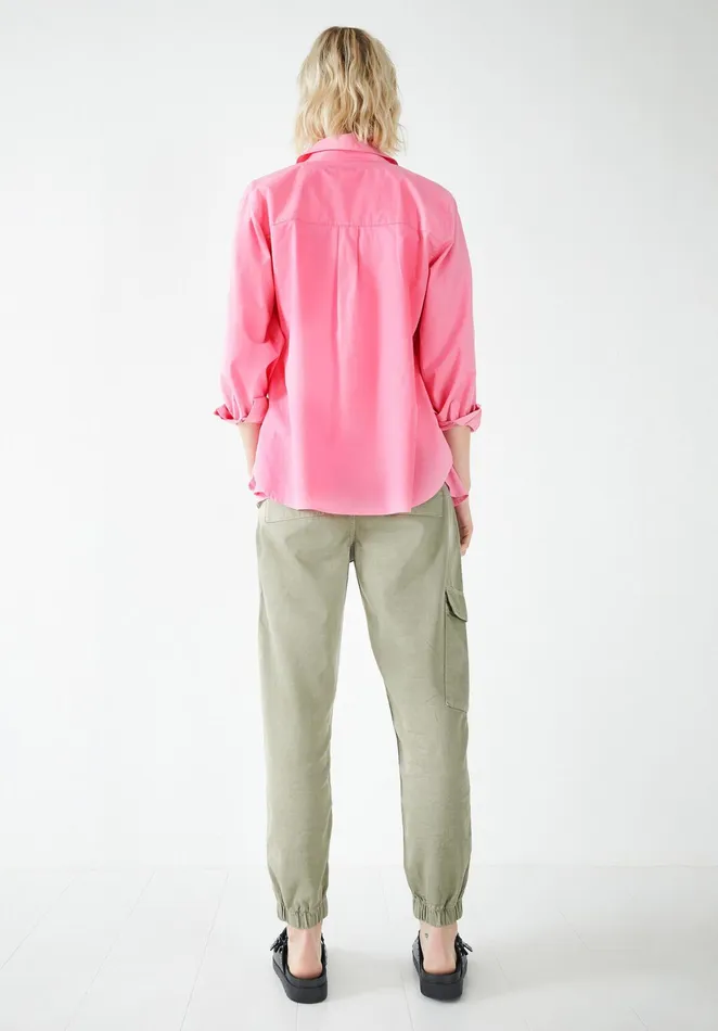 Shirts and Blouses Women Hush Asha Relaxed Poplin Shirt Pink