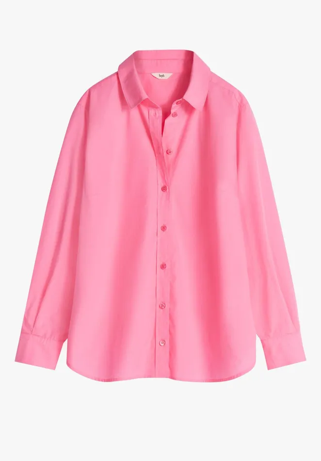 Shirts and Blouses Women Hush Asha Relaxed Poplin Shirt Pink