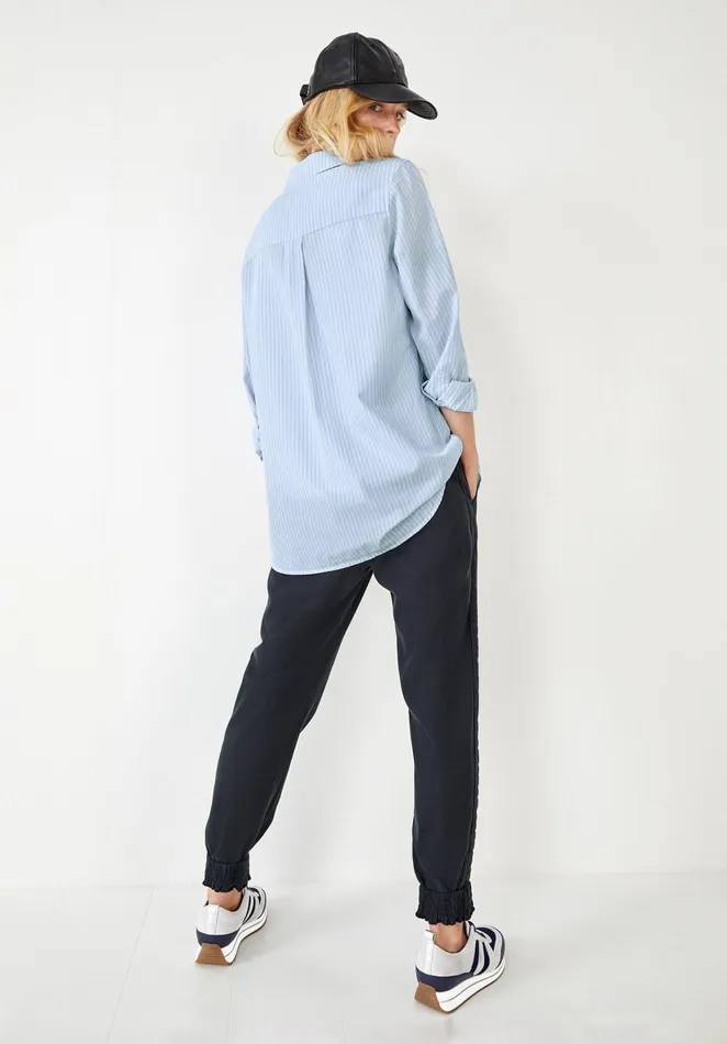 Shirts and Blouses Women Hush Erica Oversized Striped Shirt Adriatic Blue