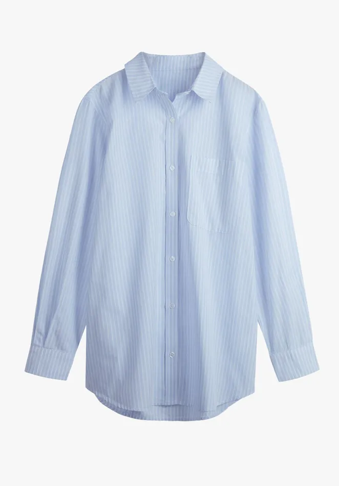 Shirts and Blouses Women Hush Erica Oversized Striped Shirt Adriatic Blue