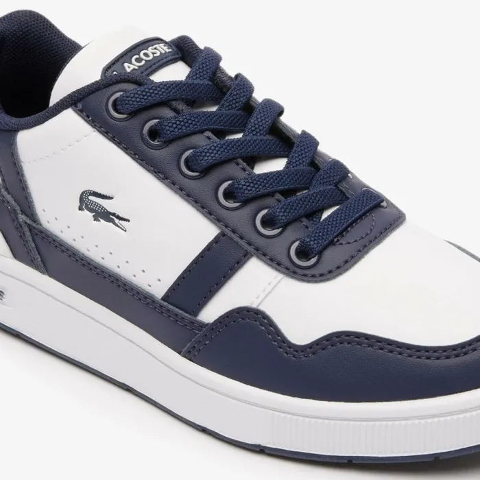Shoes and Accessories Kids Lacoste Children039s TClip Sneakers White Navy 042