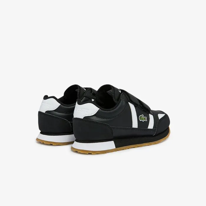 Shoes and Accessories Kids Lacoste Childrens Partner Sneakers Blackwhite 312