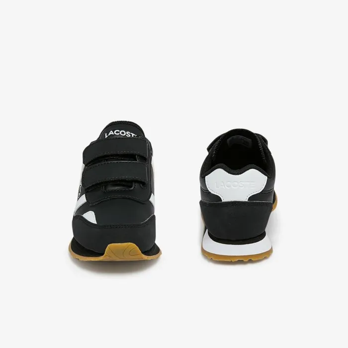 Shoes and Accessories Kids Lacoste Childrens Partner Sneakers Blackwhite 312