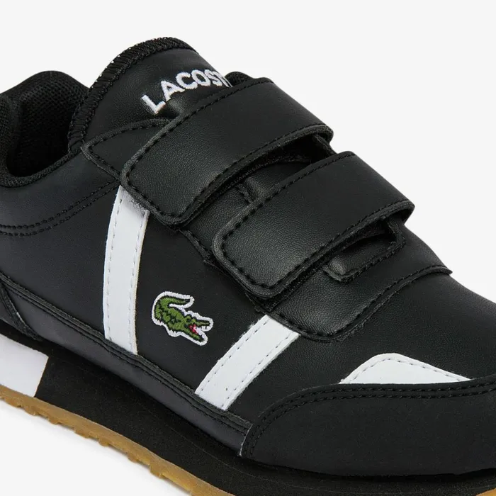 Shoes and Accessories Kids Lacoste Childrens Partner Sneakers Blackwhite 312