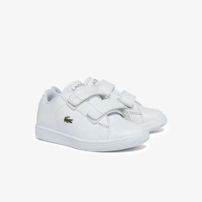 Shoes and Accessories Kids Lacoste Infants039 Carnaby Evo BL Sneakers Whitewhite 21g