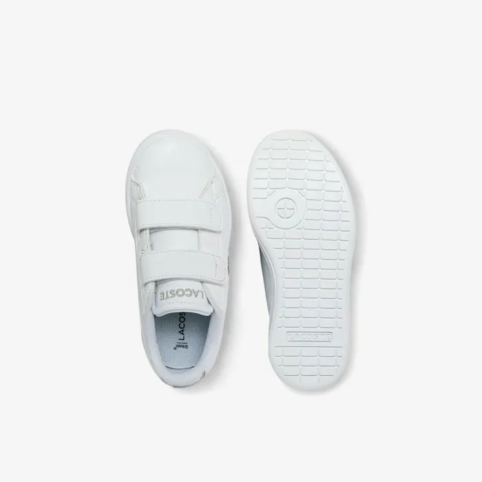Shoes and Accessories Kids Lacoste Infants039 Carnaby Evo BL Sneakers Whitewhite 21g