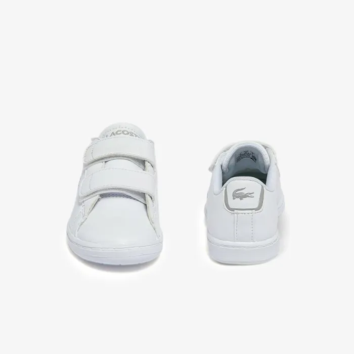 Shoes and Accessories Kids Lacoste Infants039 Carnaby Evo BL Sneakers Whitewhite 21g
