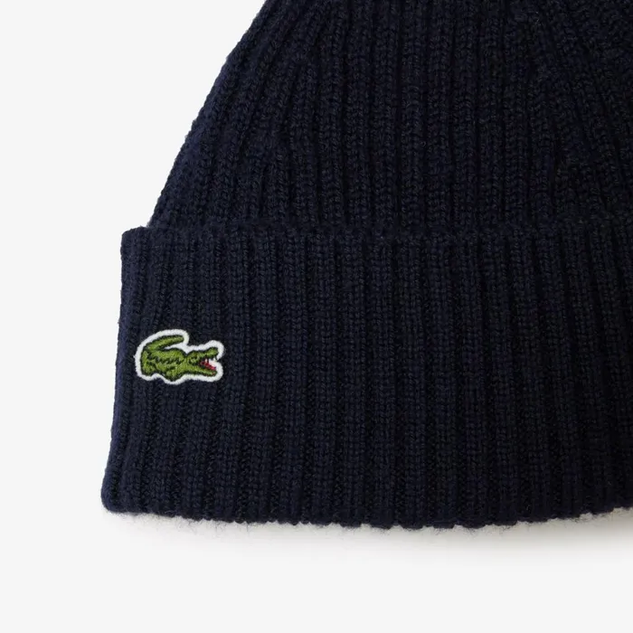 Shoes and Accessories Kids Lacoste Kids039 Rib Knit Beanie Navy Blue 166