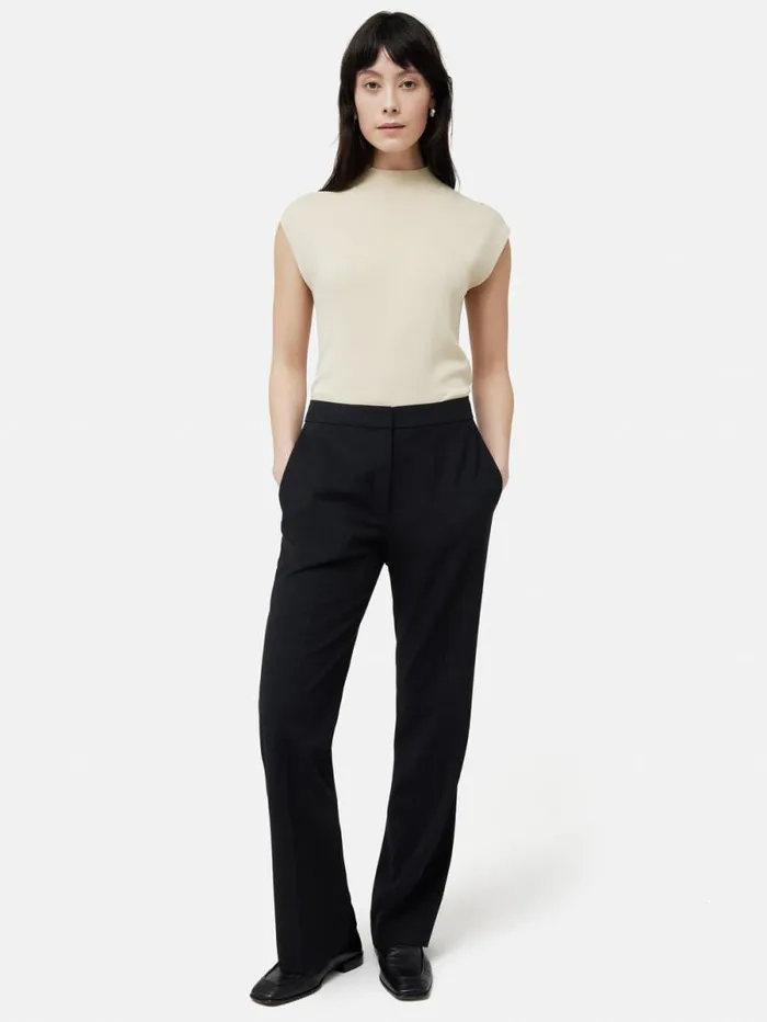 Short Crosshatch Mason Trouser Navy Women Jigsaw Trousers