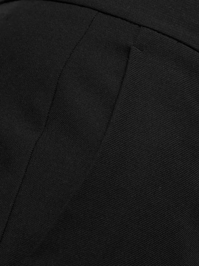 Short Fluid Twill Mason Trousers Black Women Jigsaw Suits and Tailoring