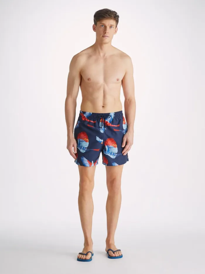 Short Length Swim Shorts Men Derek Rose Swim Shorts Maui 54 Navy