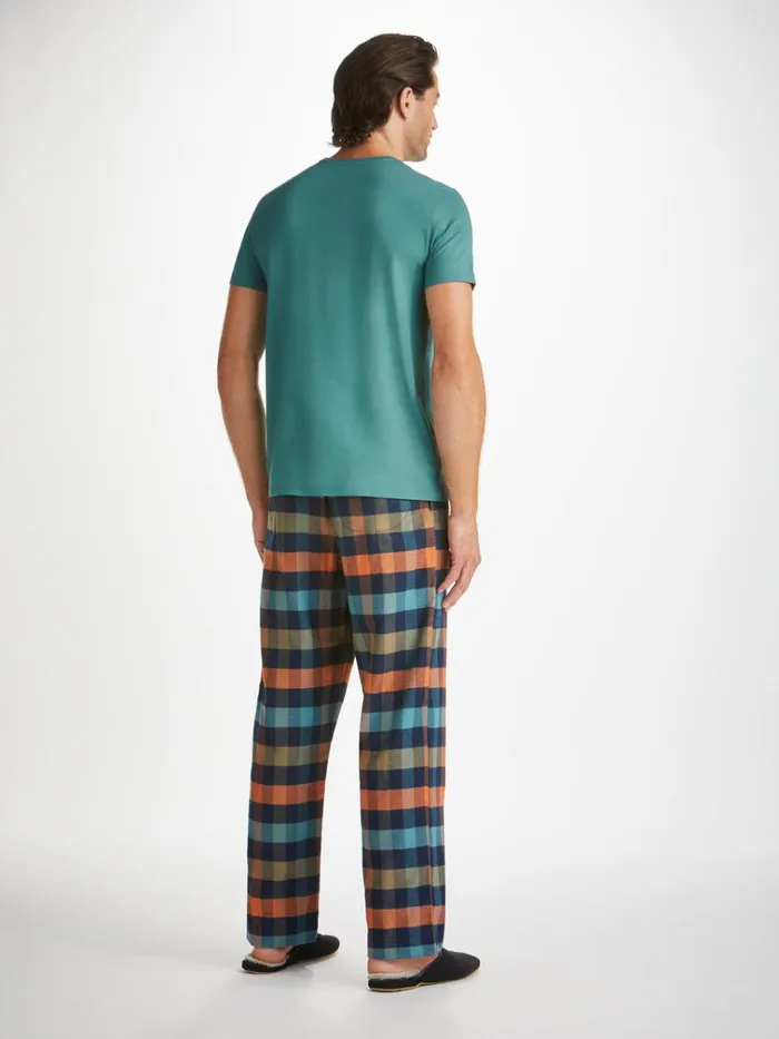 Short Sleeve TShirts Men Derek Rose TShirt Basel Micro Modal Stretch Teal