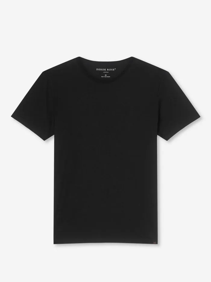 Short Sleeve TShirts Men Derek Rose TShirt Riley Pima Cotton Black
