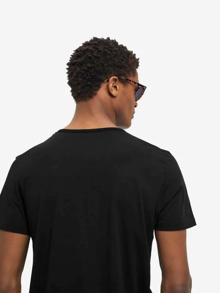Short Sleeve TShirts Men Derek Rose TShirt Riley Pima Cotton Black