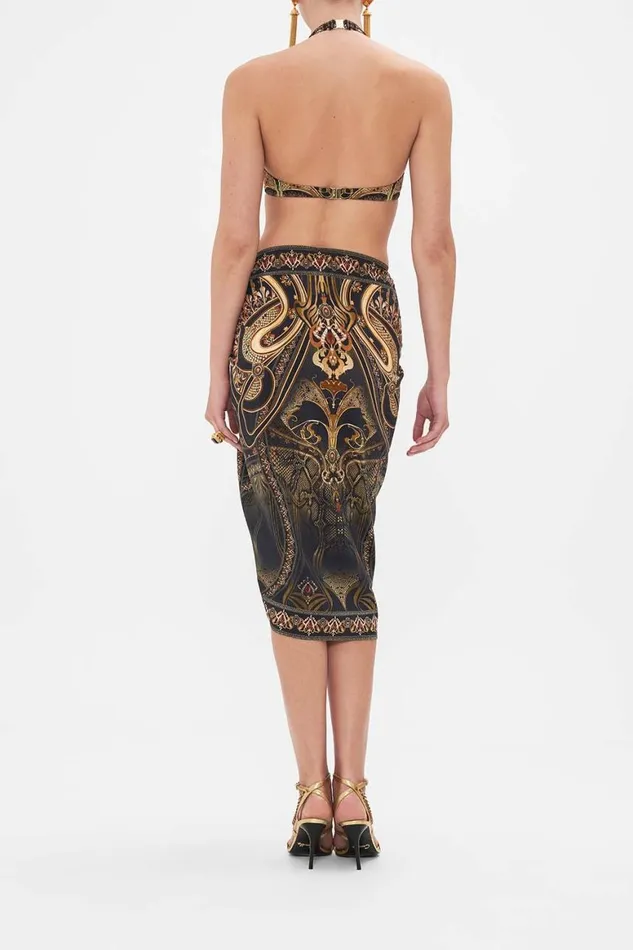 SHORT TASSEL SARONG NOUVEAU NOIR Nouveau Noir Womens Camilla Sarongs