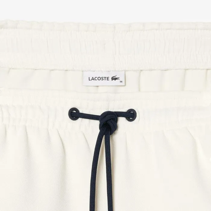 Shorts and Skirts Women Lacoste Women039s Contrast Seam Piqu Shorts White 70v