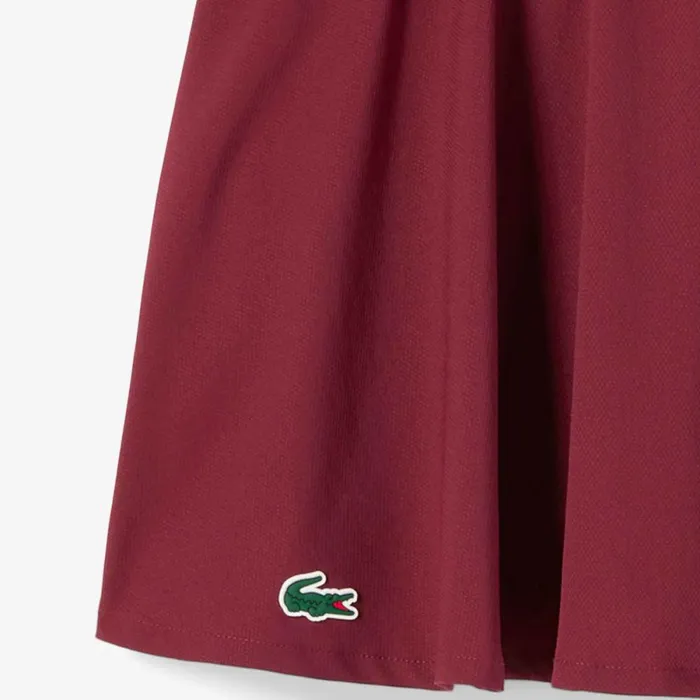 Shorts and Skirts Women Lacoste Women039s Pleated Back UltraDry Tennis Skirt Bordeaux Mii