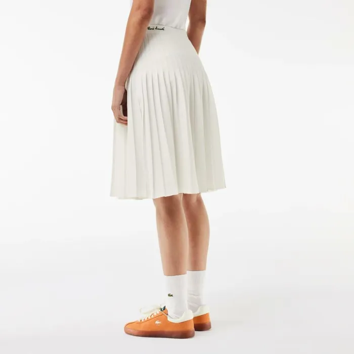 Shorts and Skirts Women Lacoste Women039s Pleated Twill Skirt White 70v