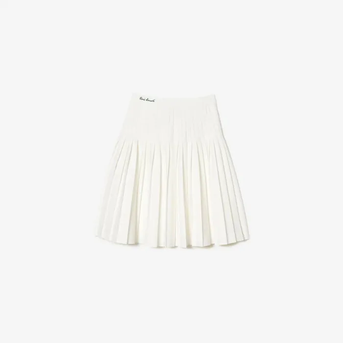 Shorts and Skirts Women Lacoste Women039s Pleated Twill Skirt White 70v