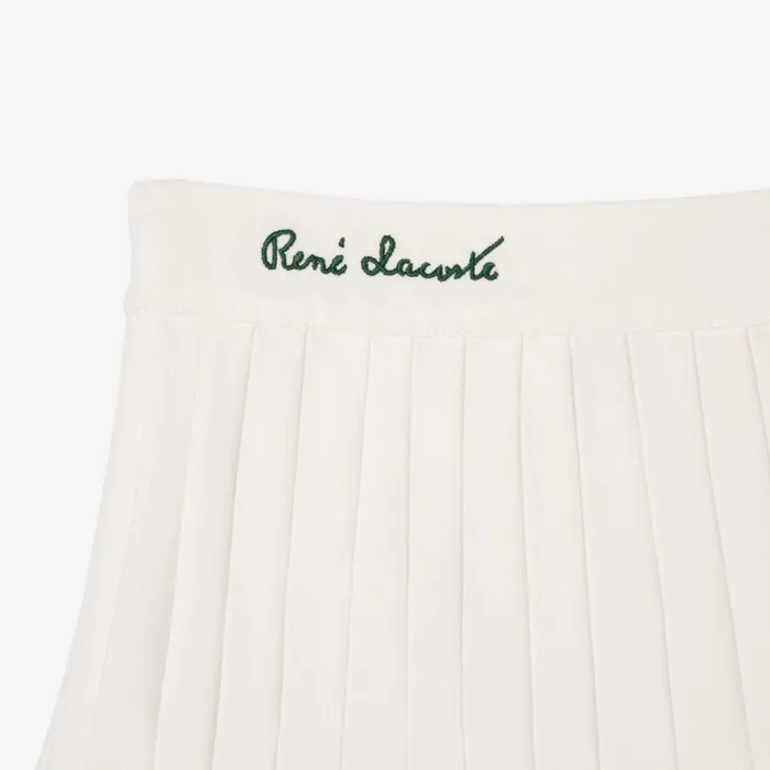 Shorts and Skirts Women Lacoste Women039s Pleated Twill Skirt White 70v