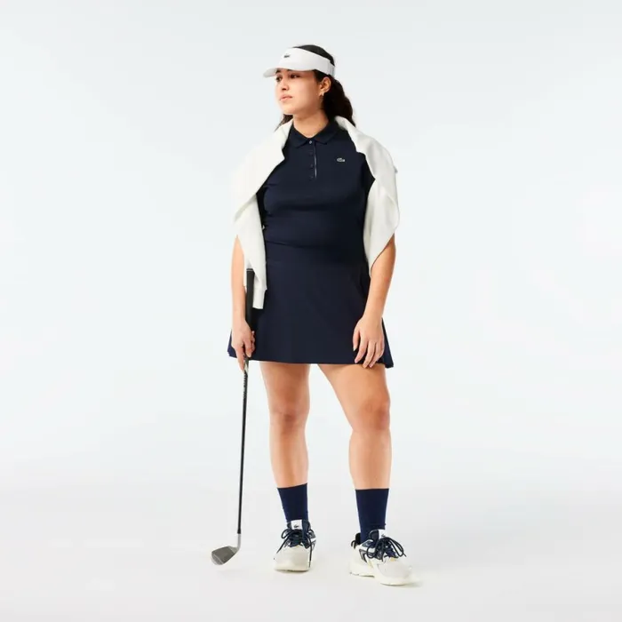 Shorts and Skirts Women Lacoste Women039s UltraDry Golf Skirt Navy Blue 423