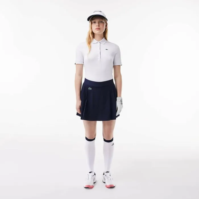 Shorts and Skirts Women Lacoste Women039s UltraDry Golf Skirt Navy Blue 423