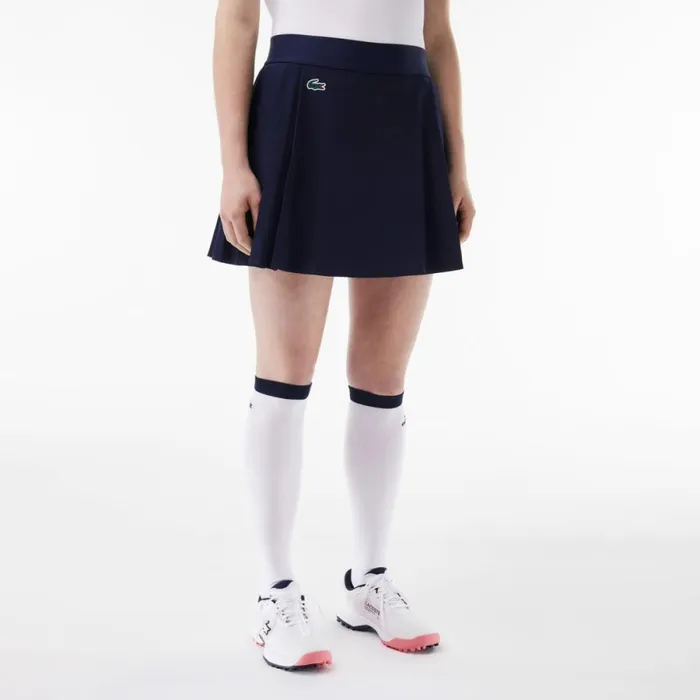 Shorts and Skirts Women Lacoste Women039s UltraDry Golf Skirt Navy Blue 423