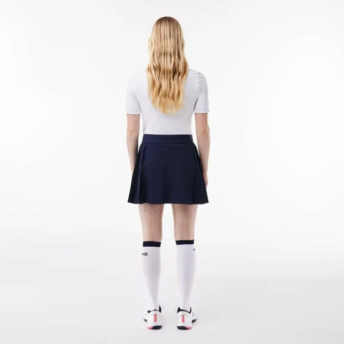 Shorts and Skirts Women Lacoste Women039s UltraDry Golf Skirt Navy Blue 423