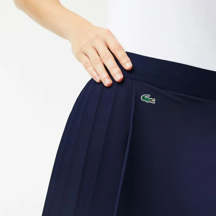 Shorts and Skirts Women Lacoste Women039s UltraDry Golf Skirt Navy Blue 423