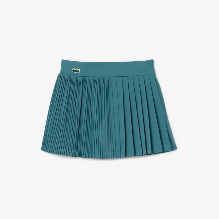 Shorts and Skirts Women Lacoste Women039s UltraDry Pleated Tennis Skirt Blue Iv5