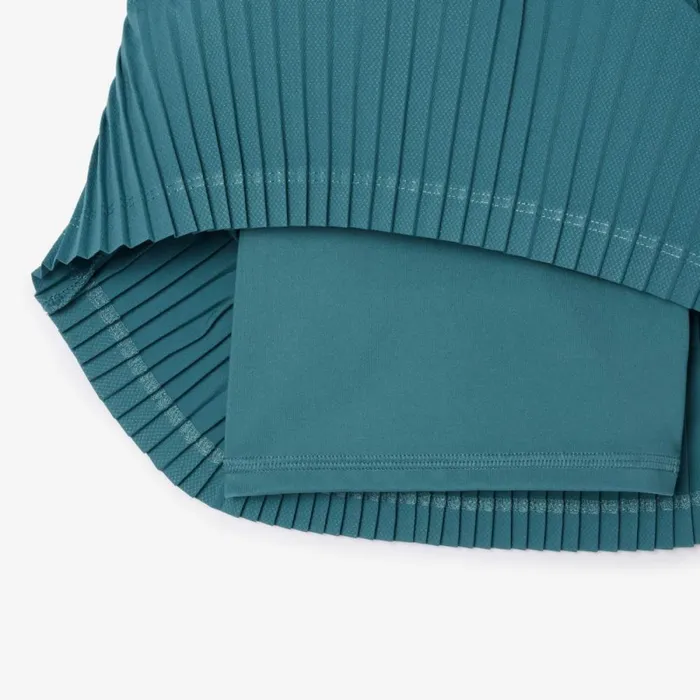 Shorts and Skirts Women Lacoste Women039s UltraDry Pleated Tennis Skirt Blue Iv5