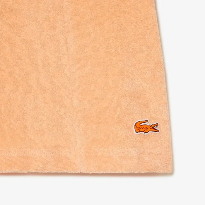 Shorts and Skirts Women Lacoste Womens Organic Cotton Terry Shorts Light Orange Heb